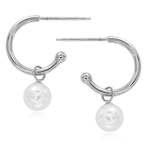 Sterling Silver Pearl Drop Earrings