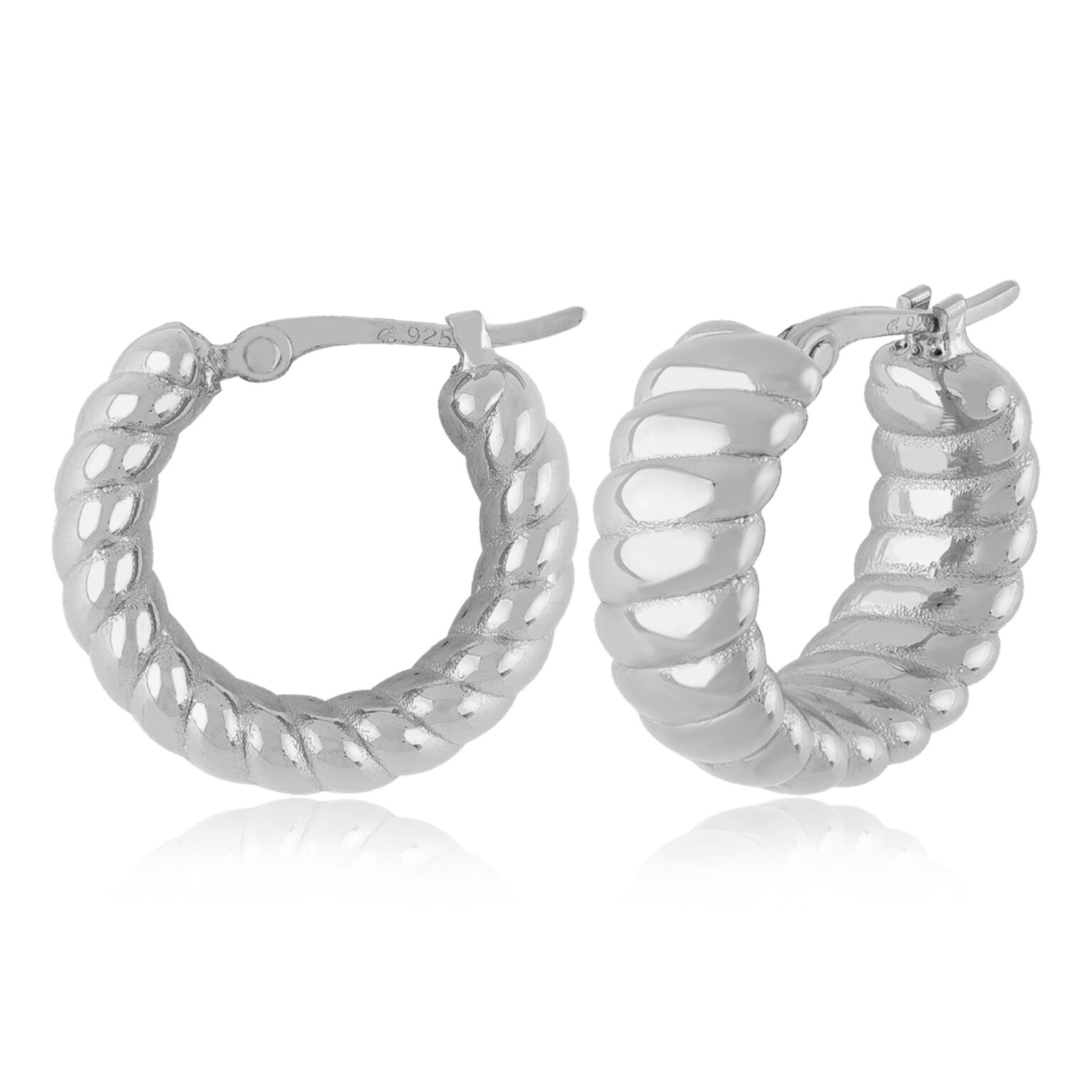Sterling Silver Sil Hoop Earrings