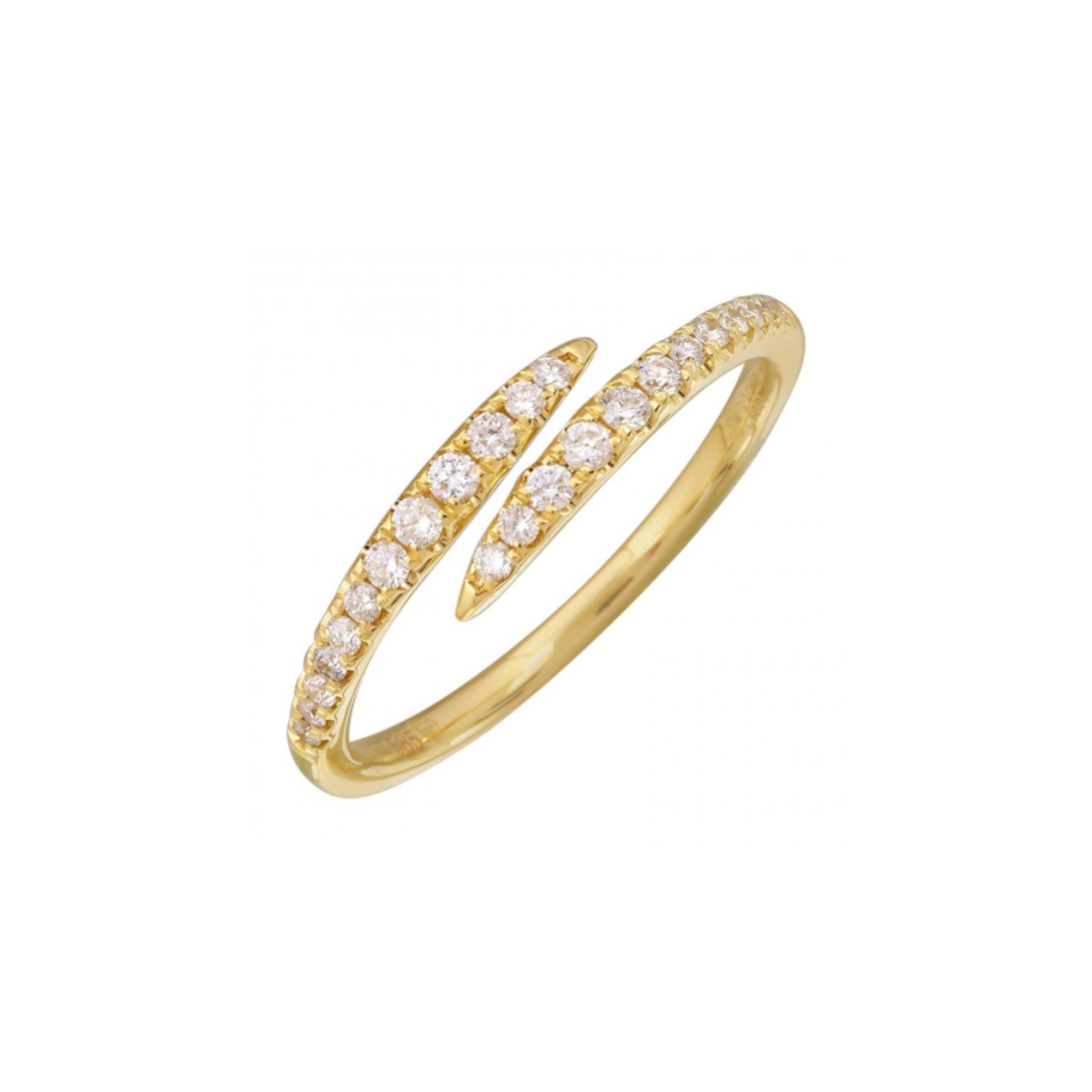 14k Yellow Gold Bypass Ring