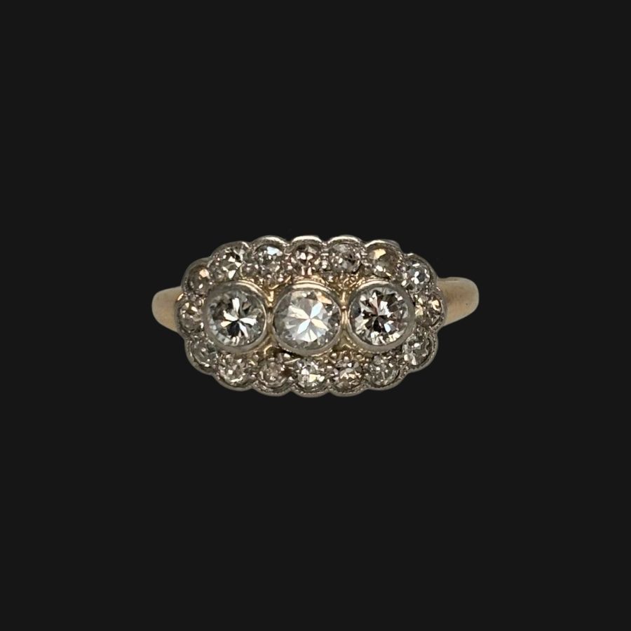 Platinum And 14k Yellow Gold With Approx 0.55ctw Diamonds Cocktail Ring By Providence Diamond Estate
