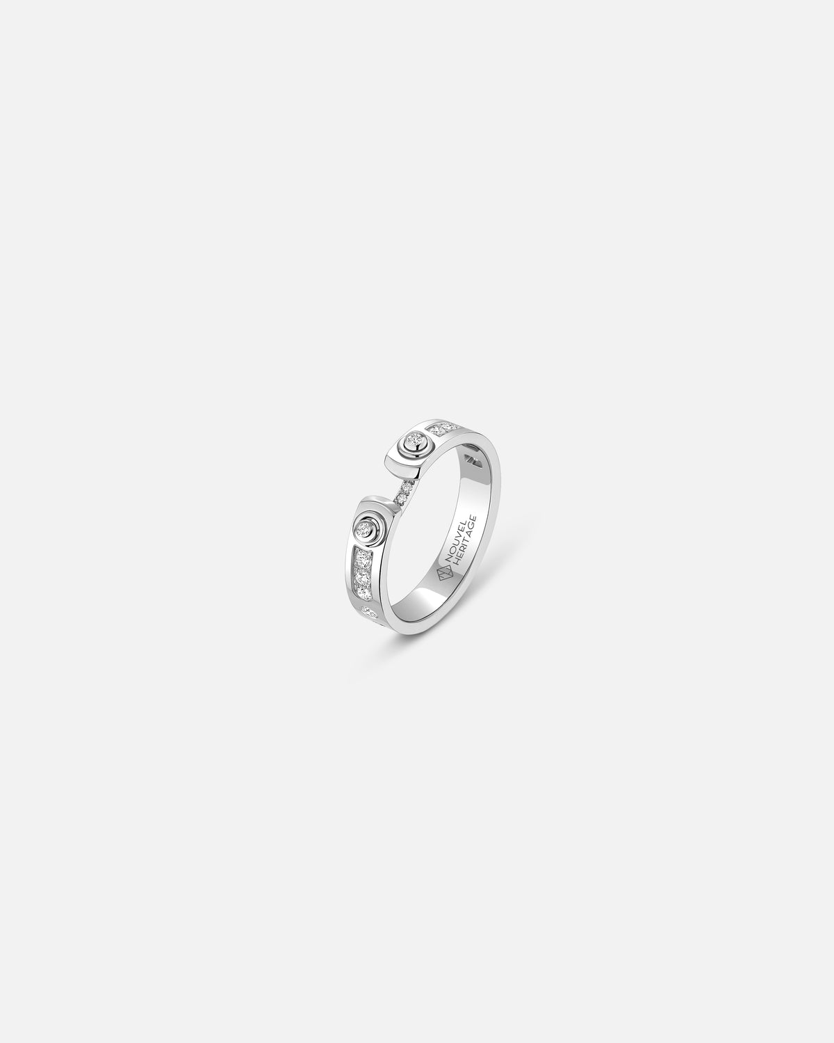 18k White Gold Mood Collection Tuxedo Ring