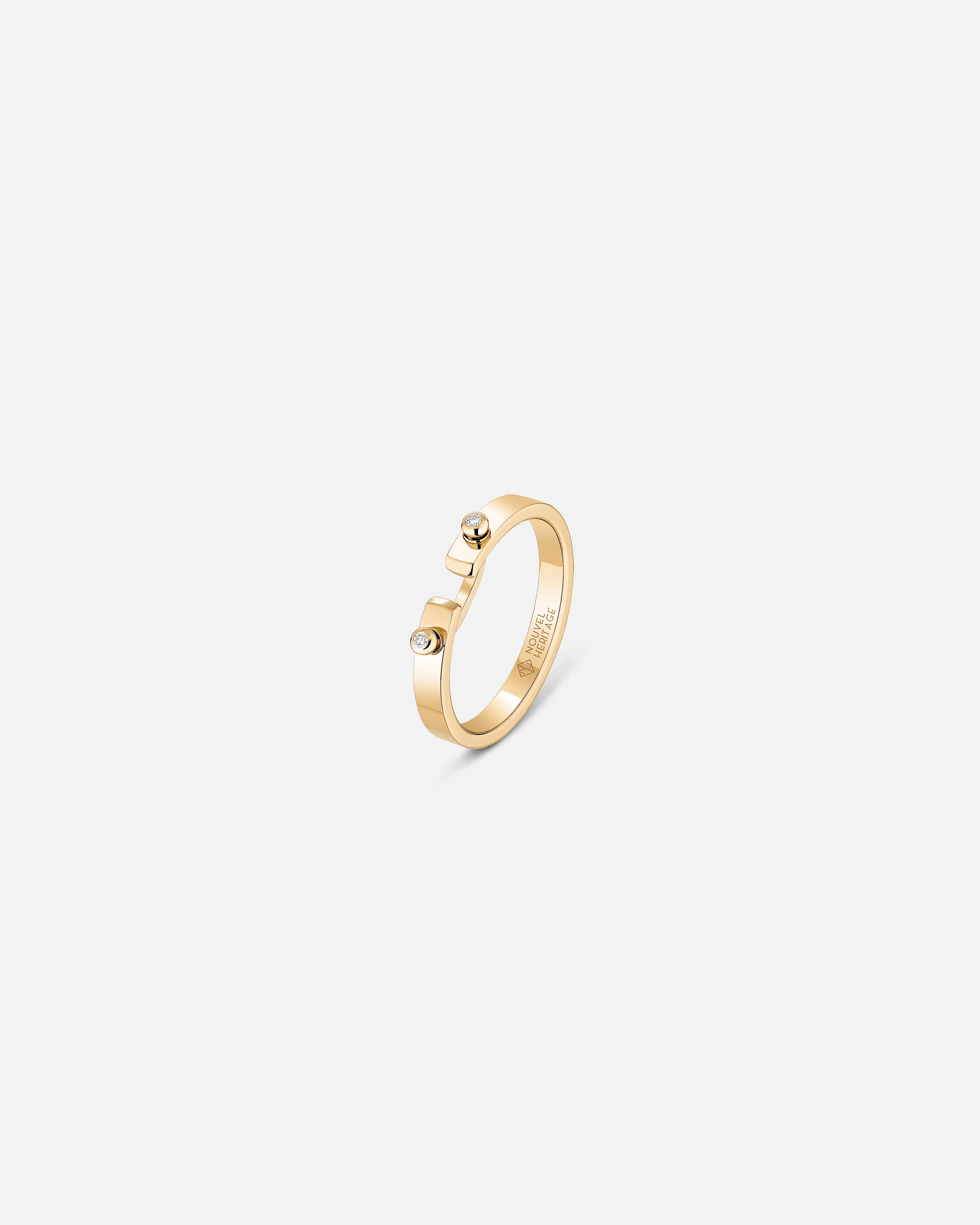 18k Yellow Gold With 0.025ctw Diamonds, Monday Morning Pm Mood Ring Size 8 By Nouvel Heritage
