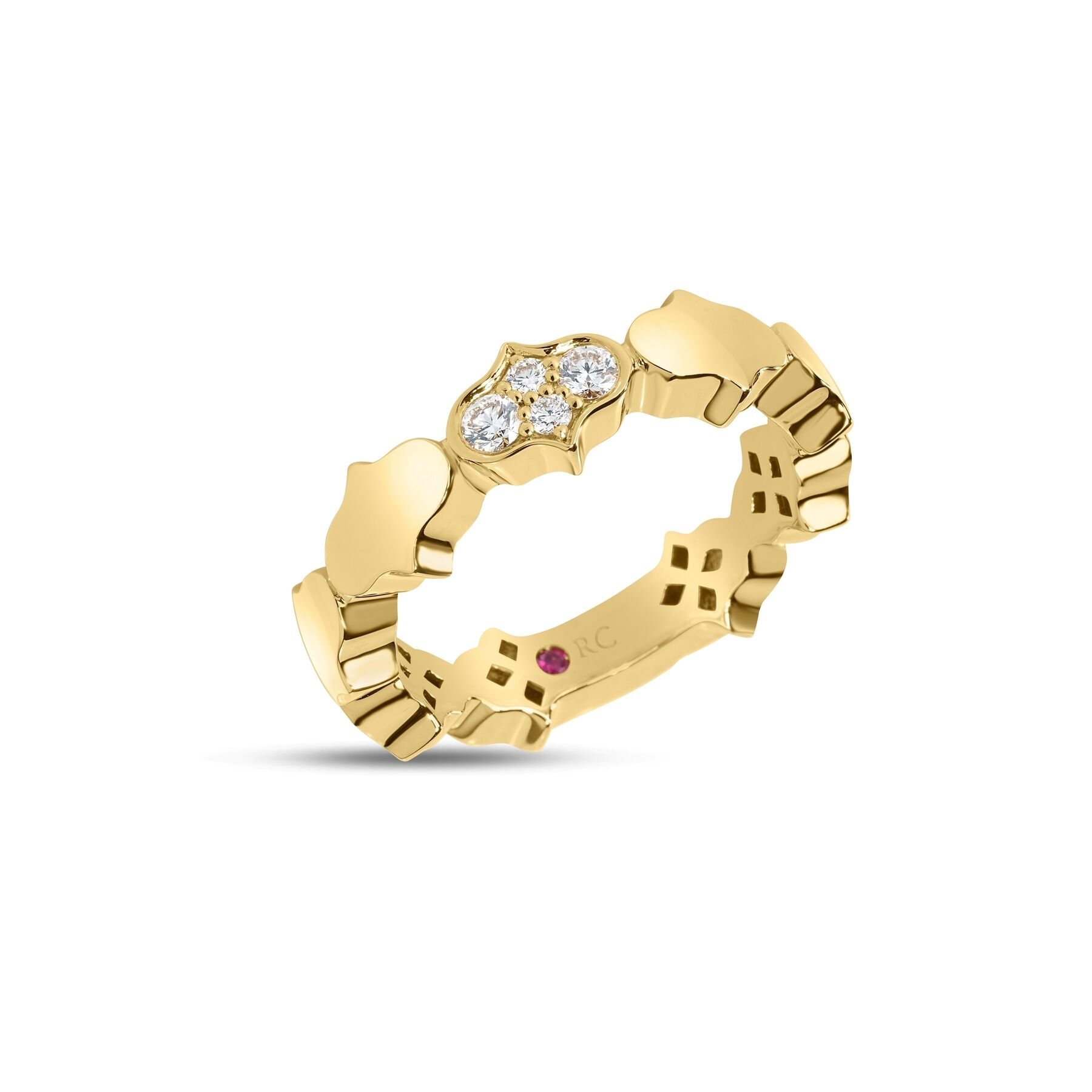 18k Yellow Gold Cobra Diamond Ring