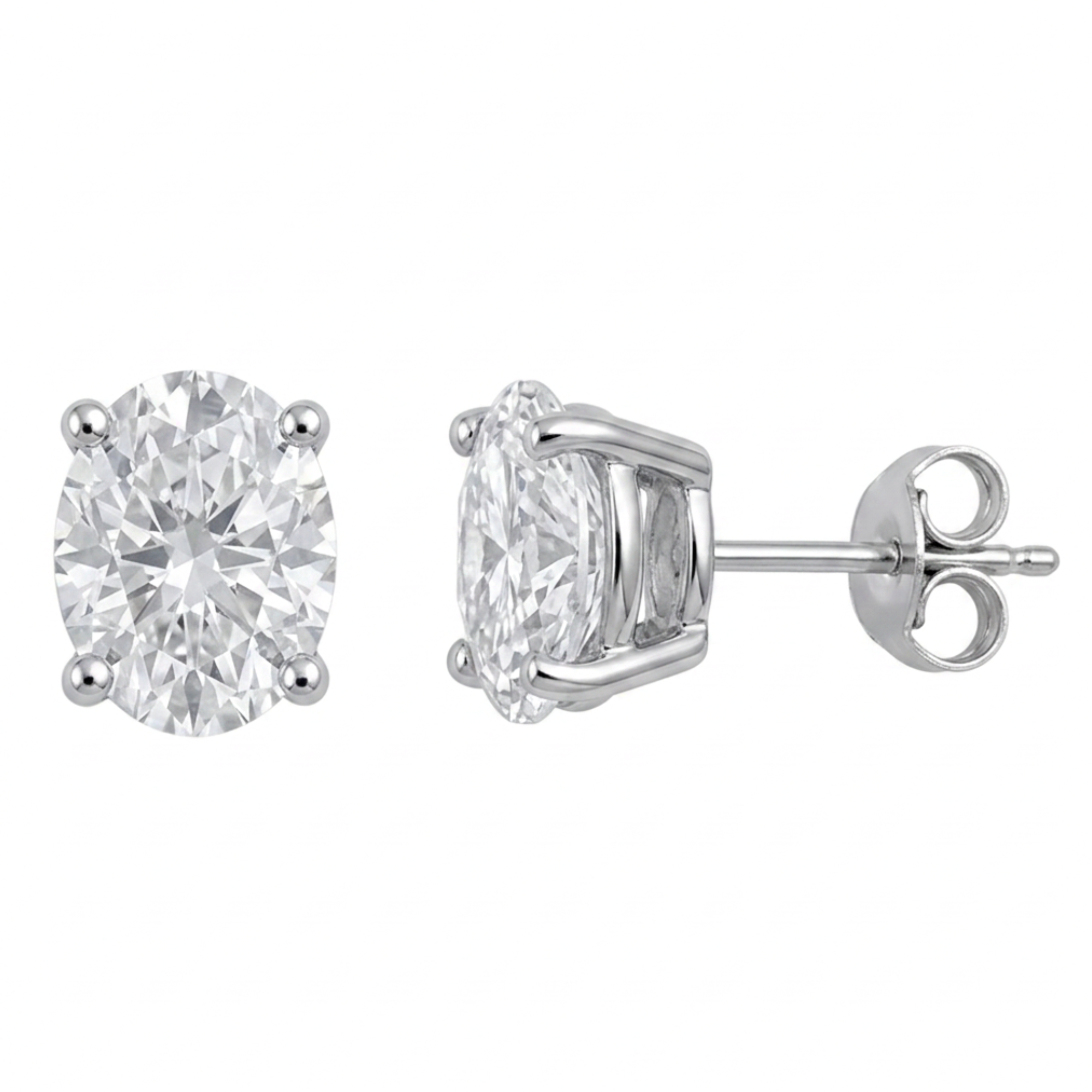 0.86ctw 14k White Gold Diamond Stud Earrings
