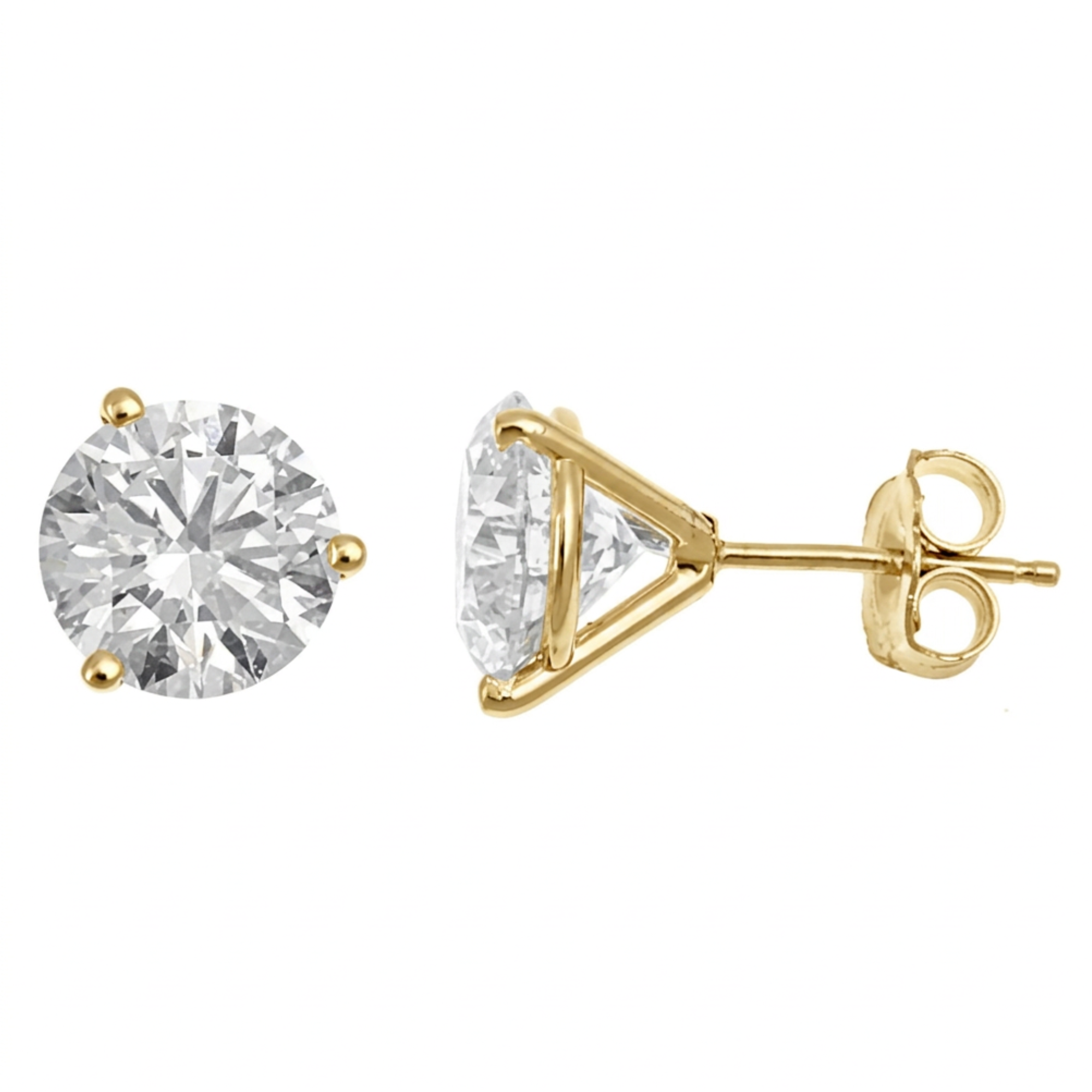 2.00ctw 18k Yellow Gold Diamond Stud Earrings