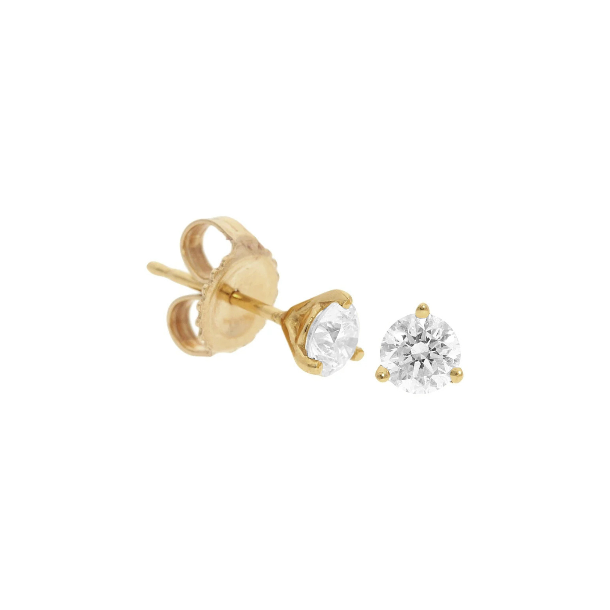 0.75ctw 18k Yellow Gold Diamond Stud Earrings