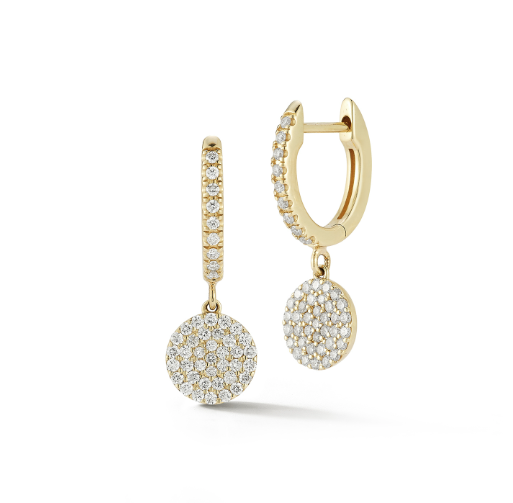 14k Yellow Gold Diamond Earrings