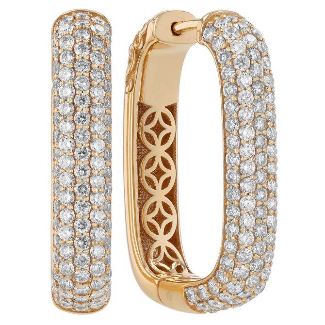 14k Yellow Gold Diamond Earrings