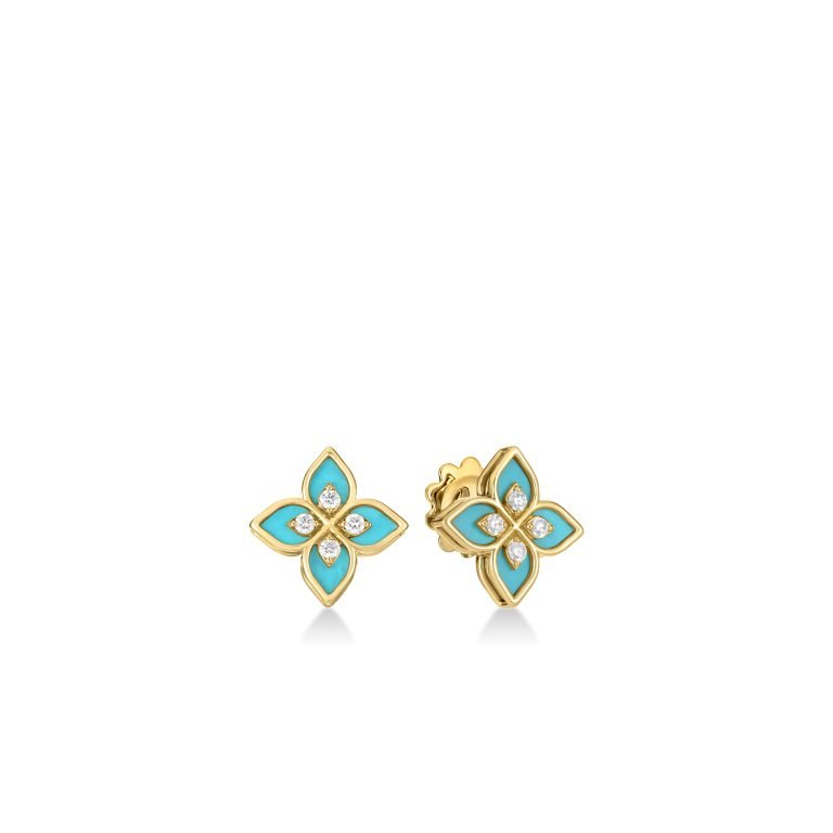 18k Yellow Gold Diamond Earrings