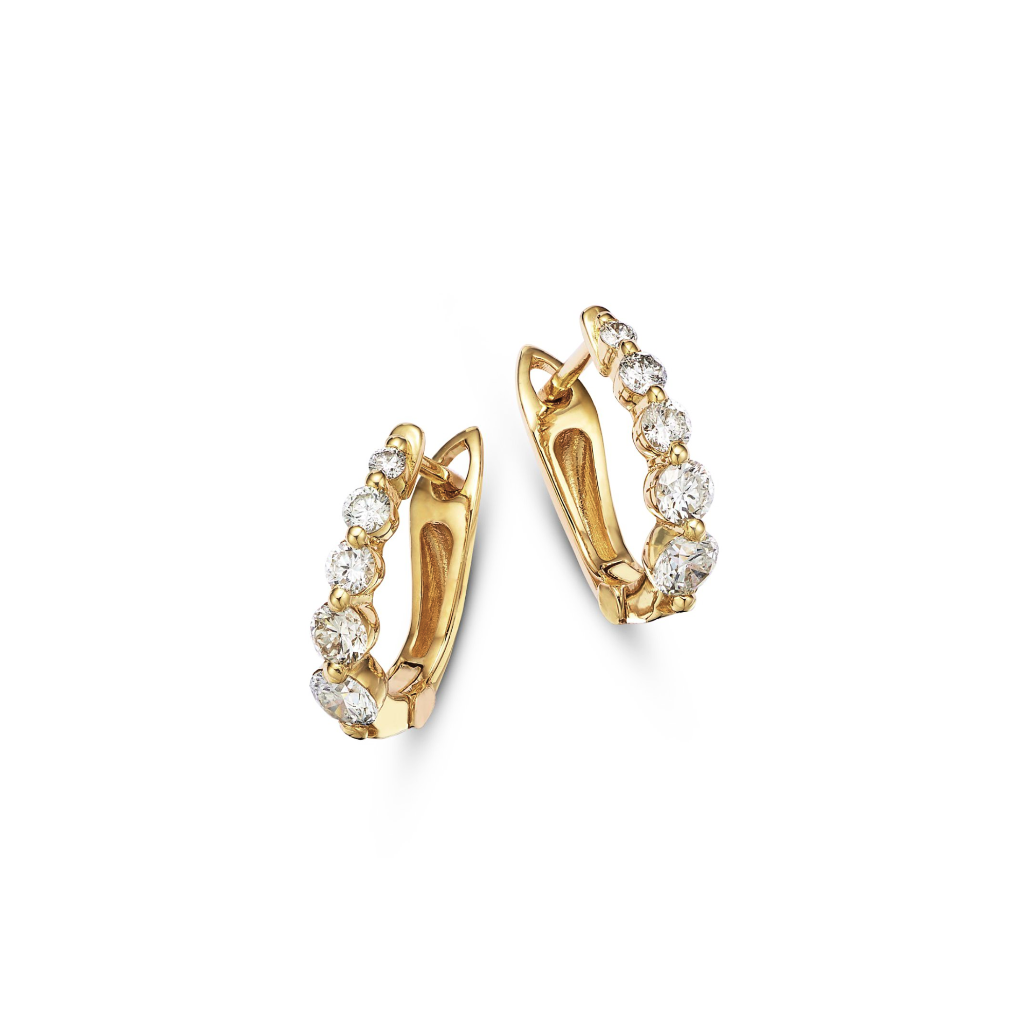 14k Yellow Gold Diamond Earrings