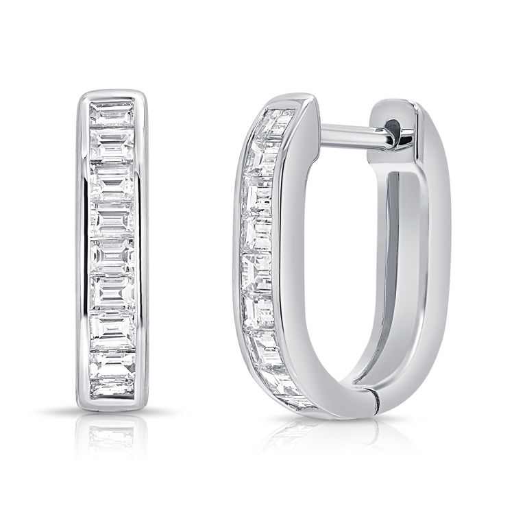 14k White Gold Diamond Earrings