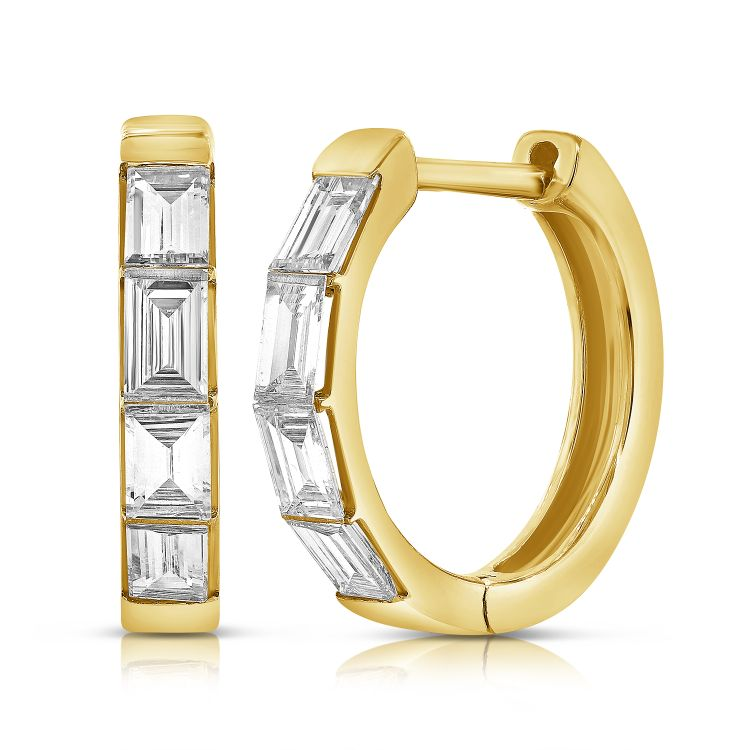 14k Yellow Gold Diamond Earrings