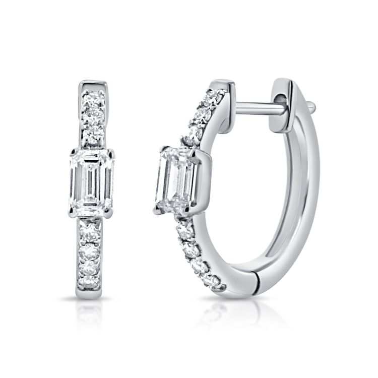 14k Yellow Gold Diamond Earrings