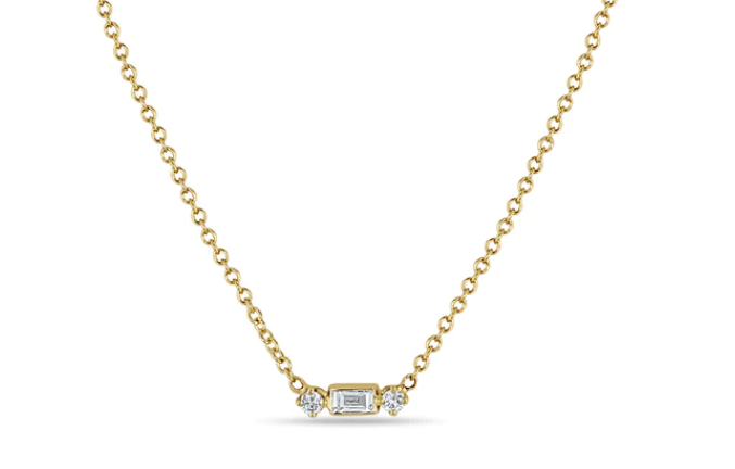 14k Yellow Gold Diamond Necklace