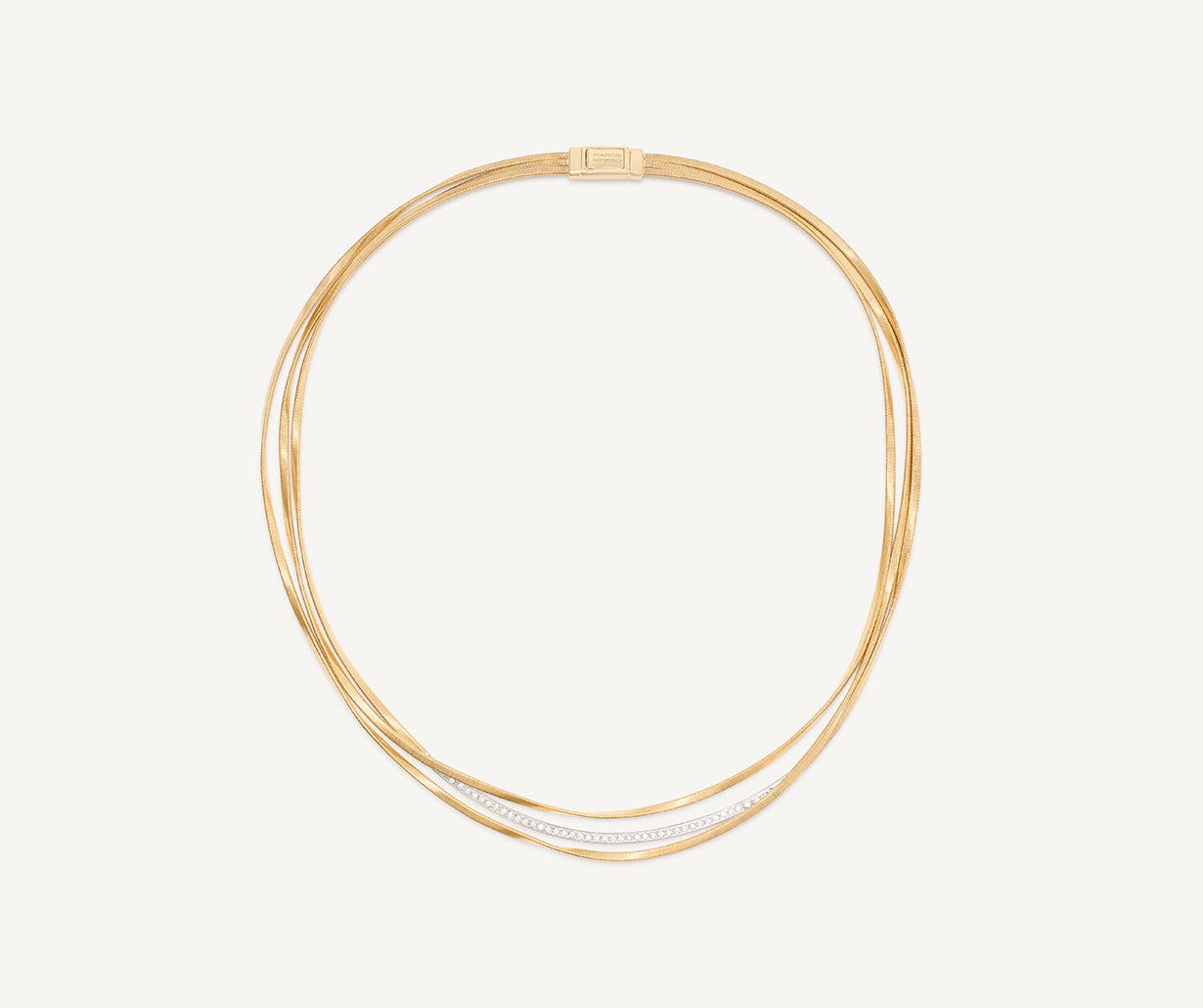 18k Two Tone Diamond Necklace