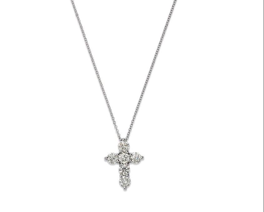 14k White Gold Diamond Necklace