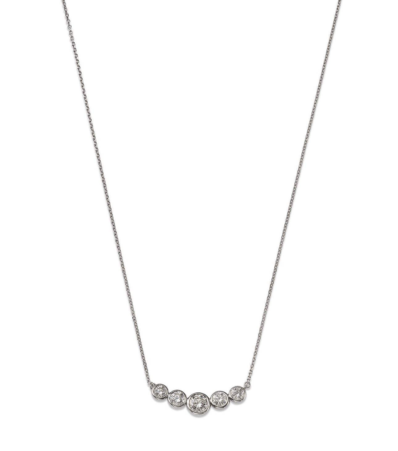 14k White Gold Diamond Necklace
