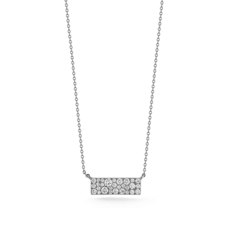 14k White Gold Sylvie Rose Large Diamond Bar Necklace