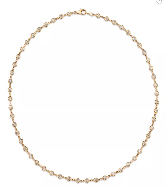 14k Yellow Gold Diamond Necklace
