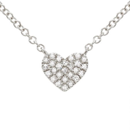 14k White Gold Diamond Necklace