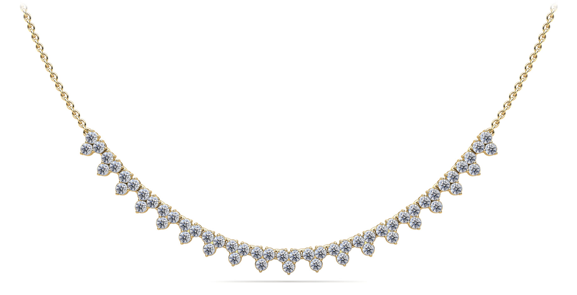 14k Yellow Gold Diamond Necklace