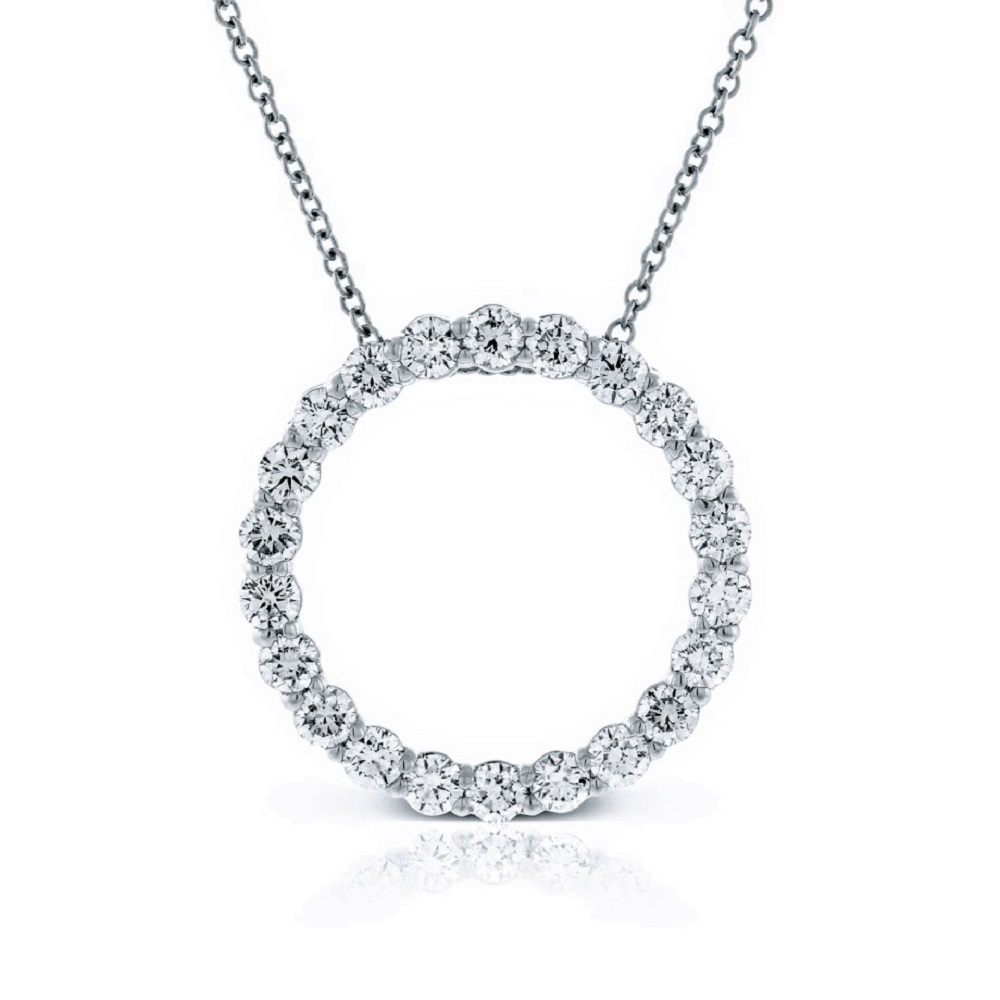 14k White Gold Diamond Necklace