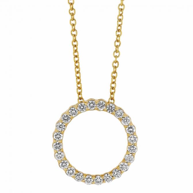 14k Yellow Gold Diamond Necklace