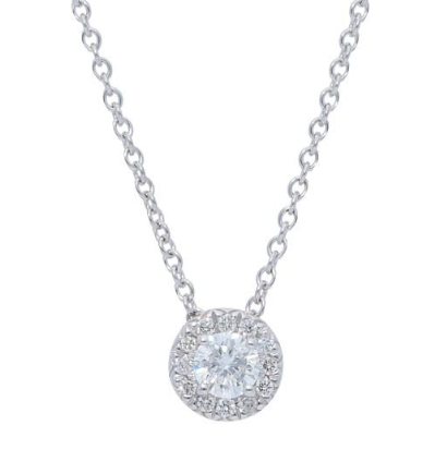14k White Gold Diamond Necklace