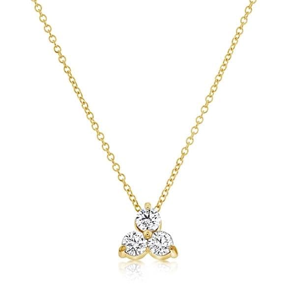 14k Yellow Gold Diamond Necklace