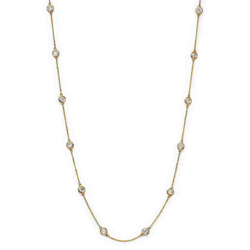 14k Yellow Gold 2.60ctw Diamonds By The Yard Necklace