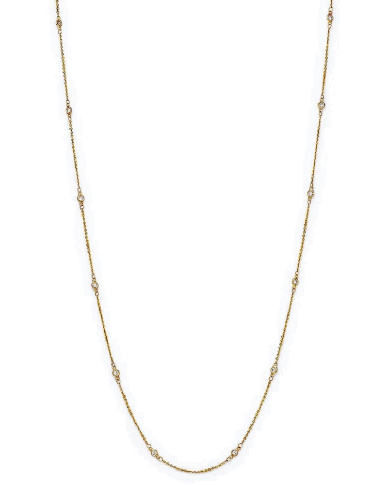 14k Yellow Gold Diamond Necklace
