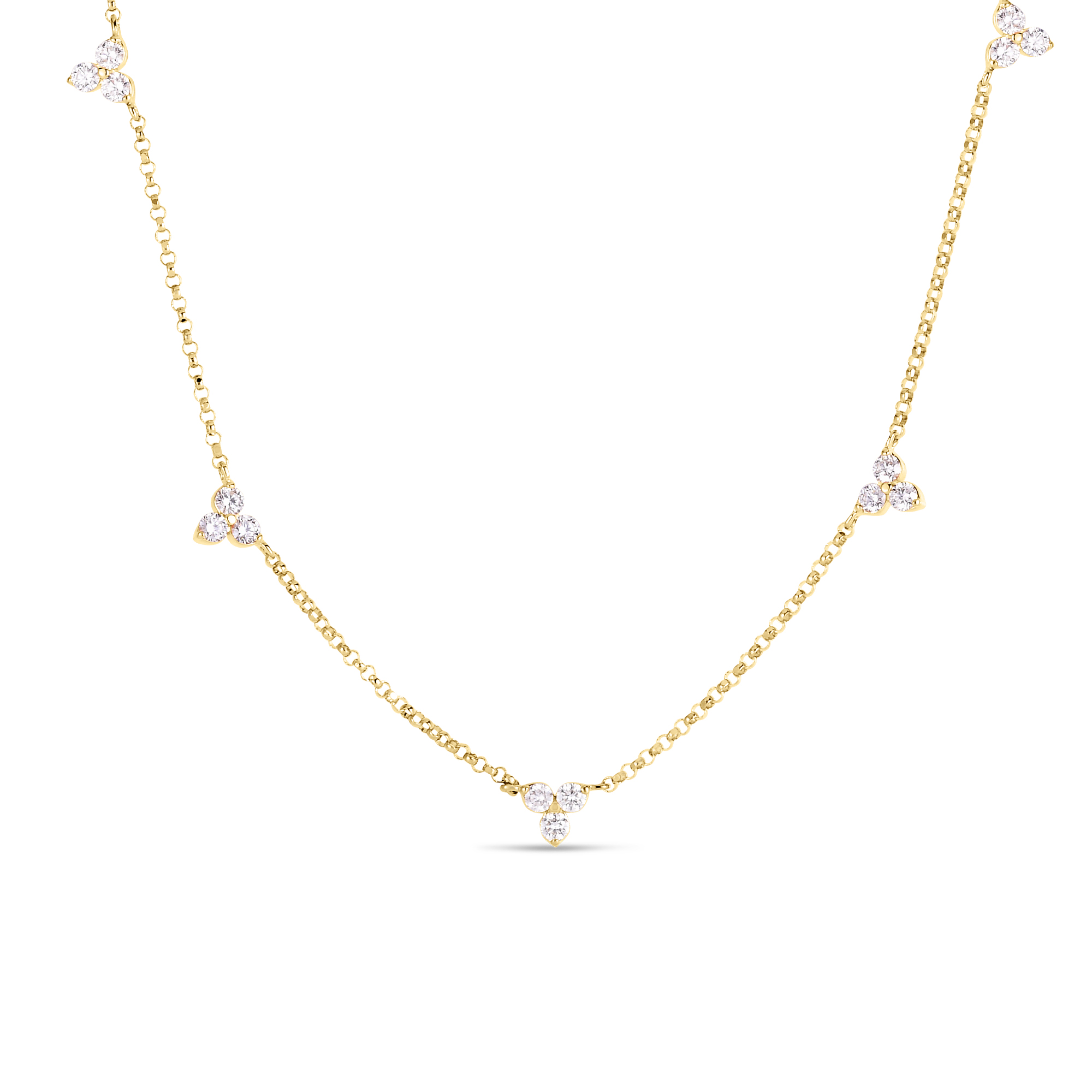 18k Yellow Gold Diamond Necklace