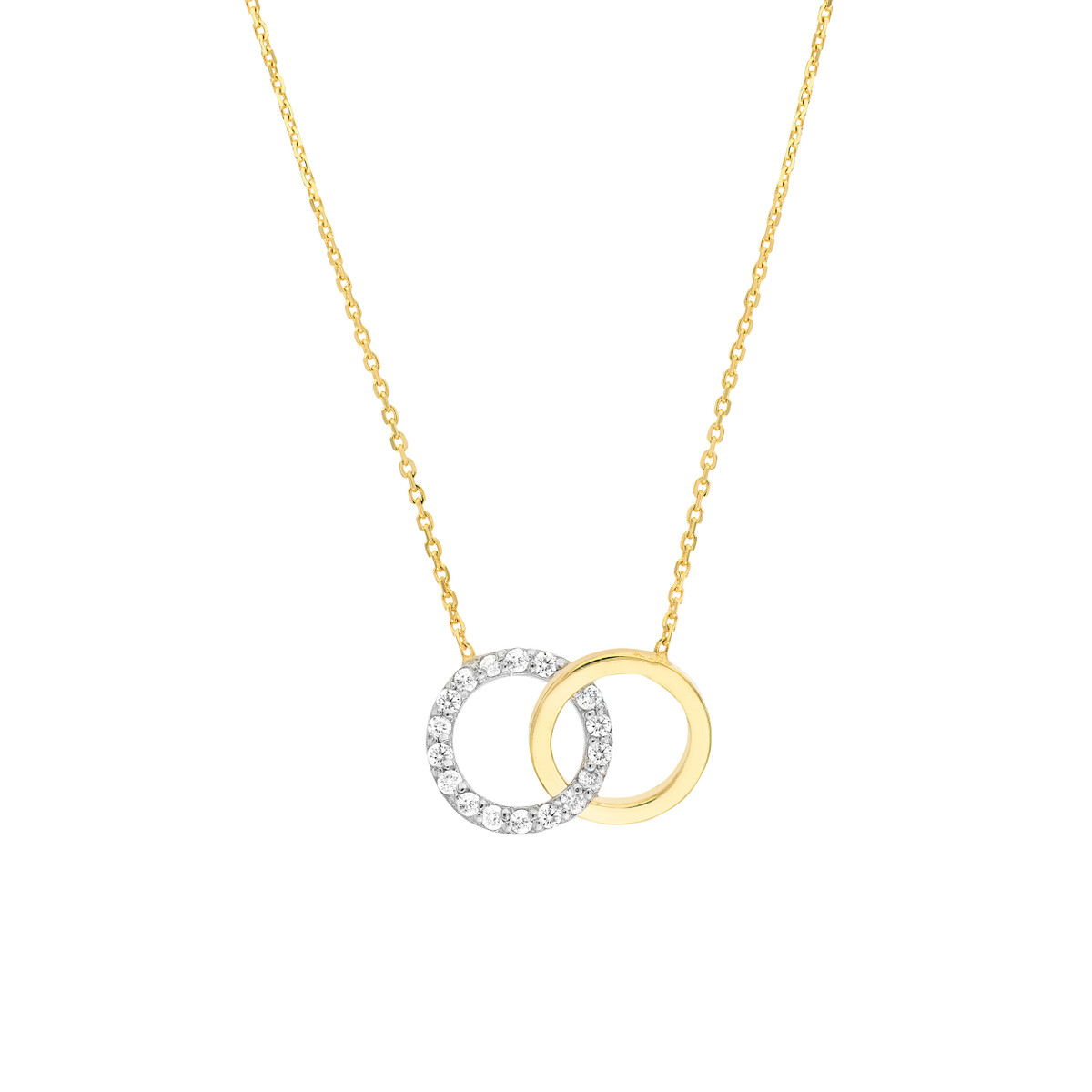 14k Two Tone Diamond Necklace