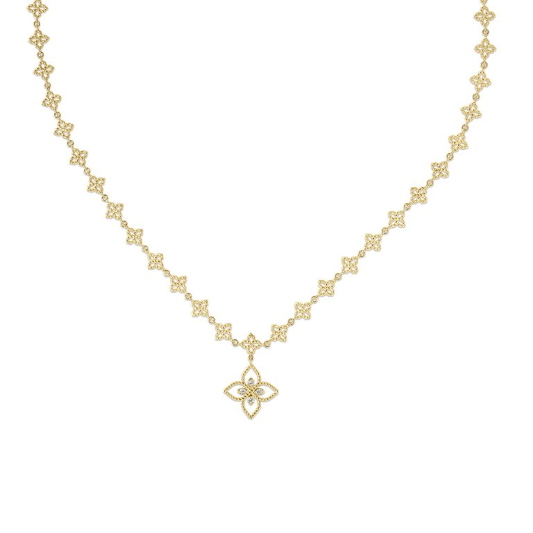 18k Yellow Gold Diamond Necklace