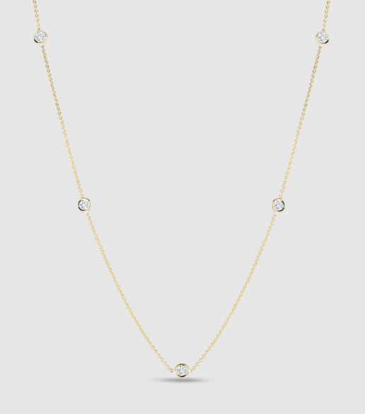 18k Yellow Gold Diamond Necklace