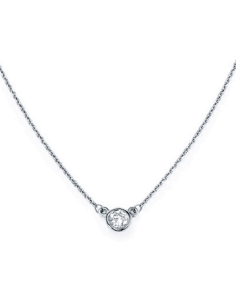 14k White Gold Diamond Necklace