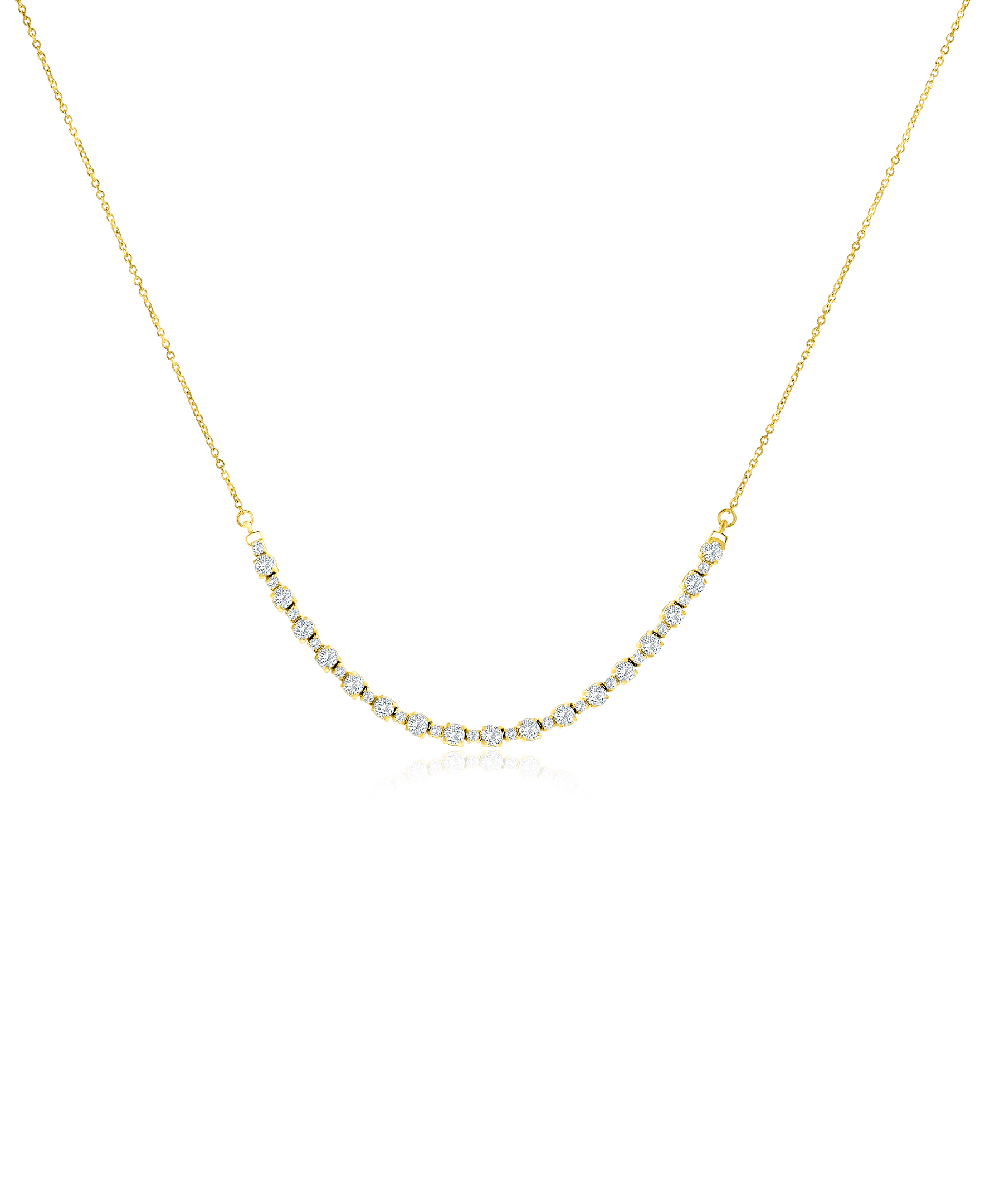 14k Yellow Gold Diamond Necklace