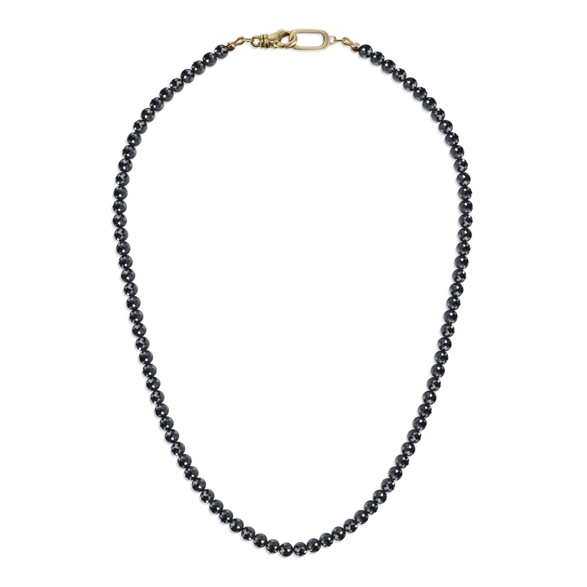 18k Yellow Gold Black Diamond Necklace