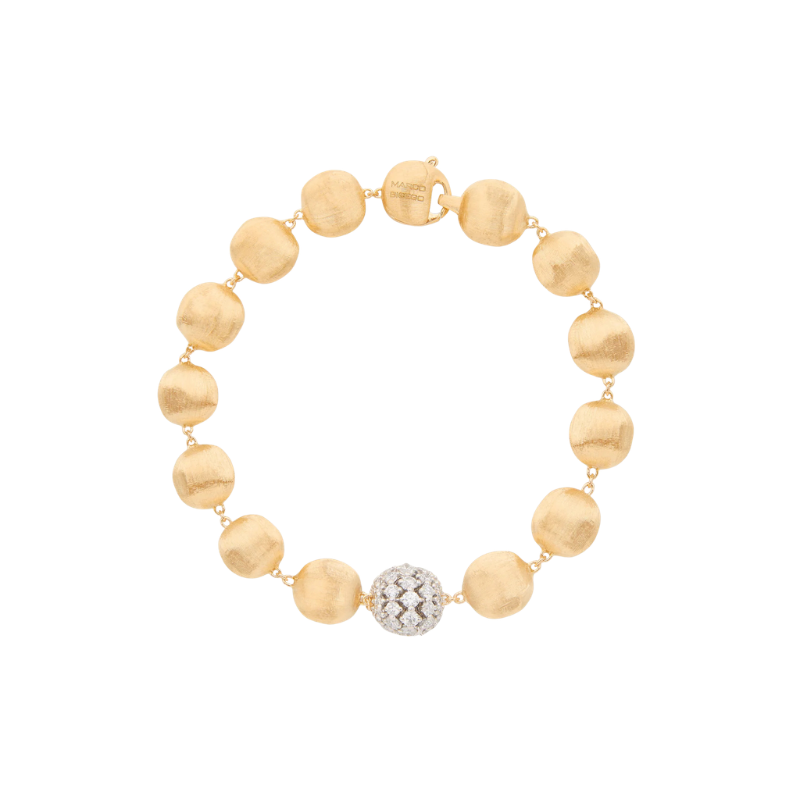 18k Yellow Gold Africa Diamond Diamond Element Necklace