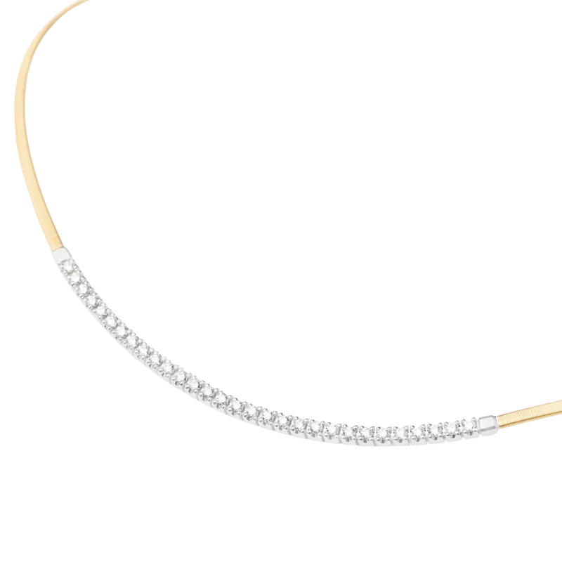 18k Yellow Gold Masai Diamond Coil Collar Necklace