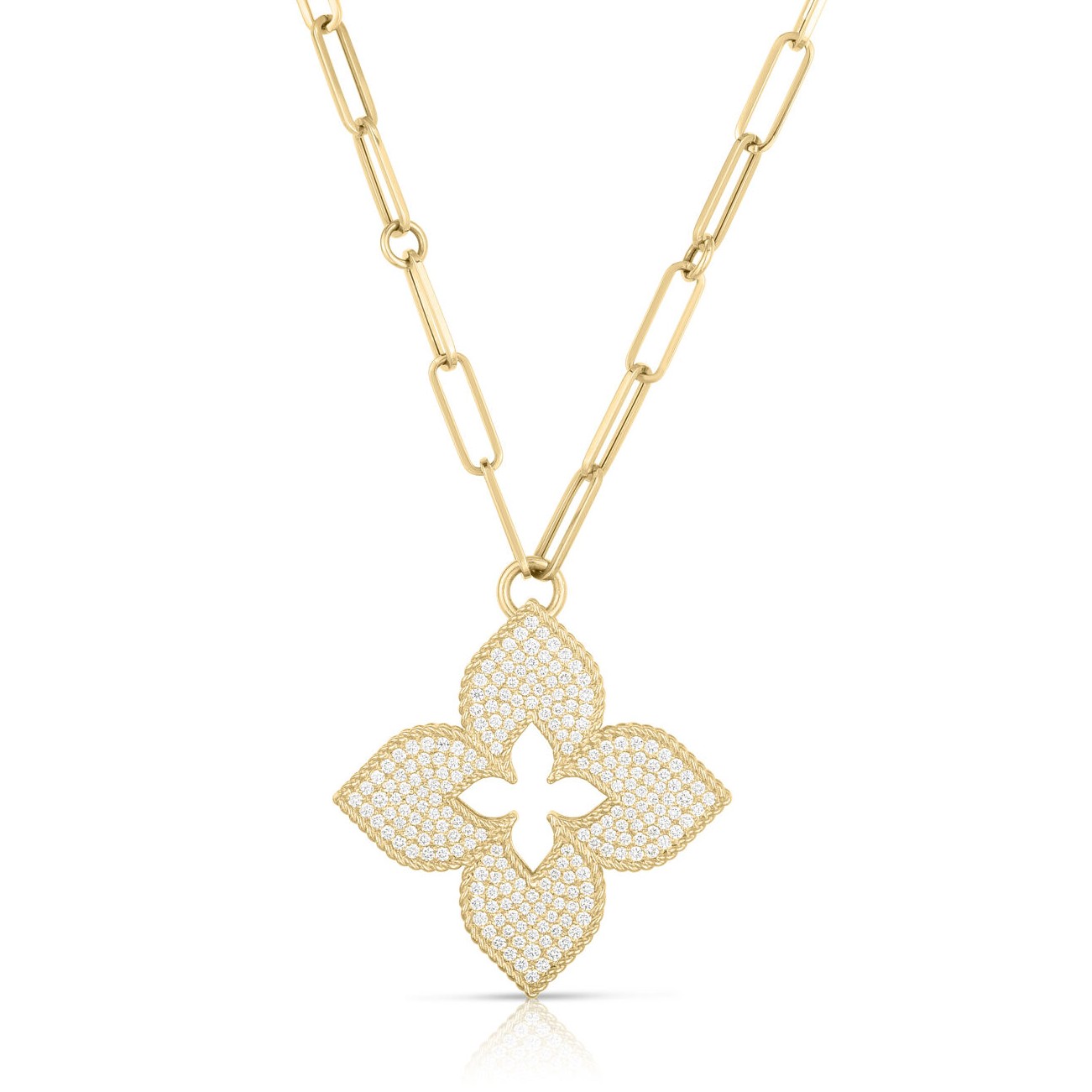 18k Yellow Gold Venetian Princess Diamond Necklace