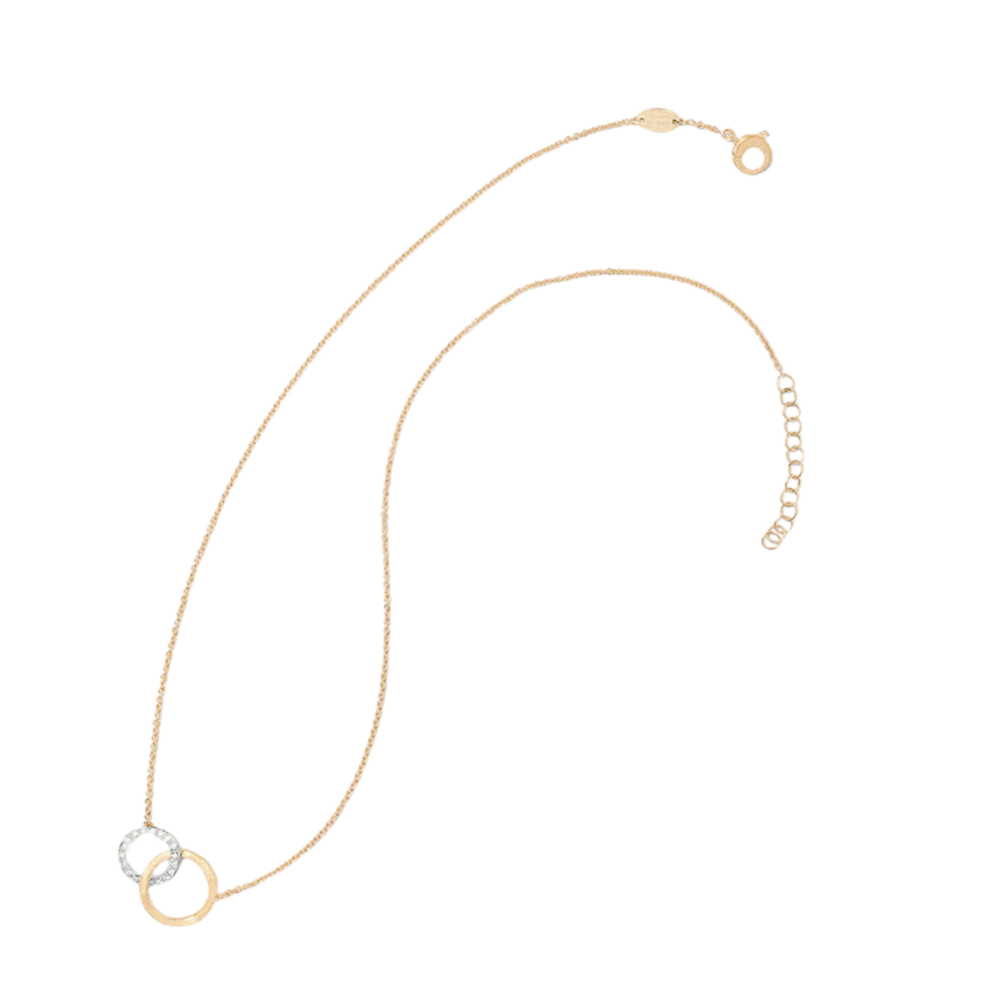 18k Two Tone Jaipur Diamond Gold Necklace