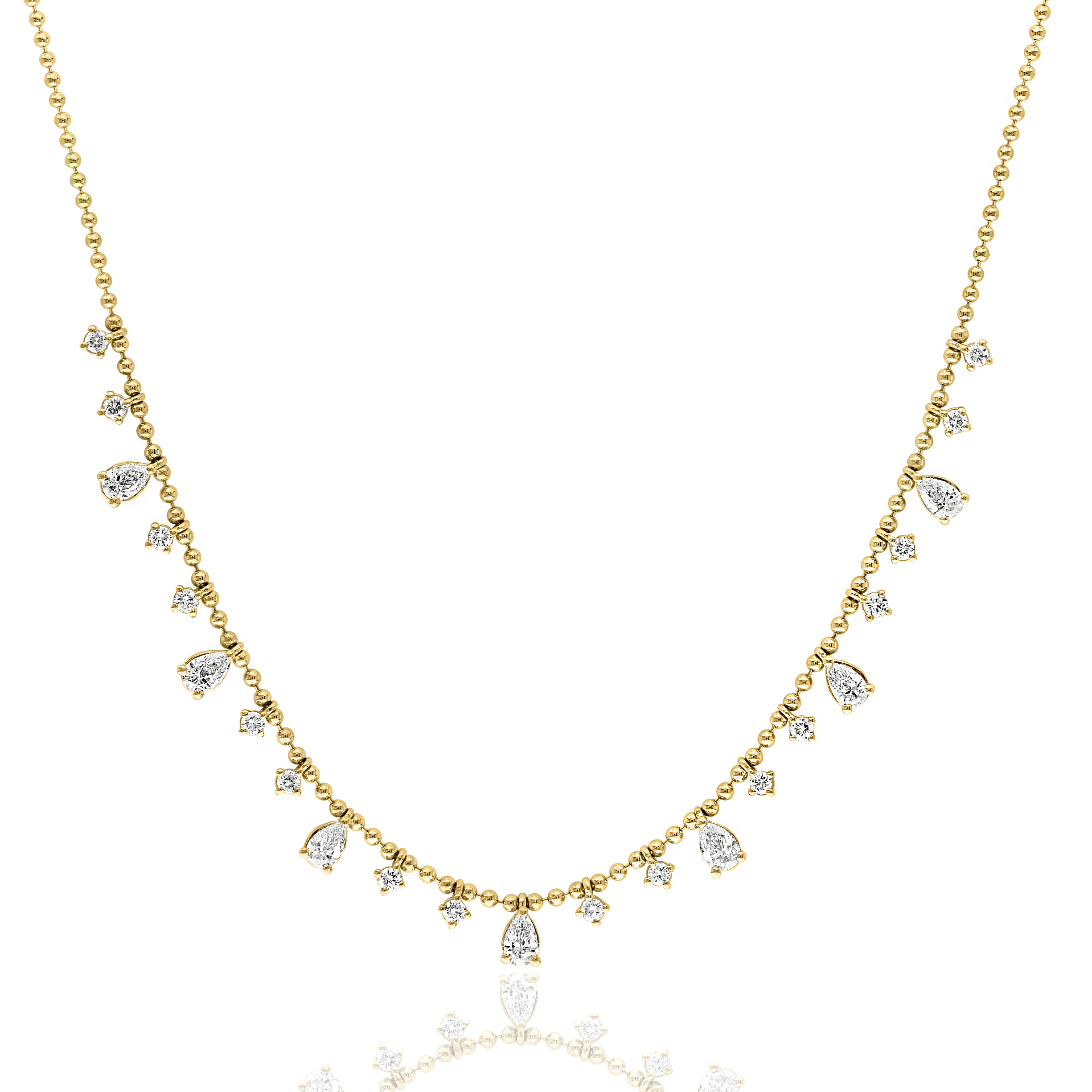 14k Yellow Gold Diamond Necklace