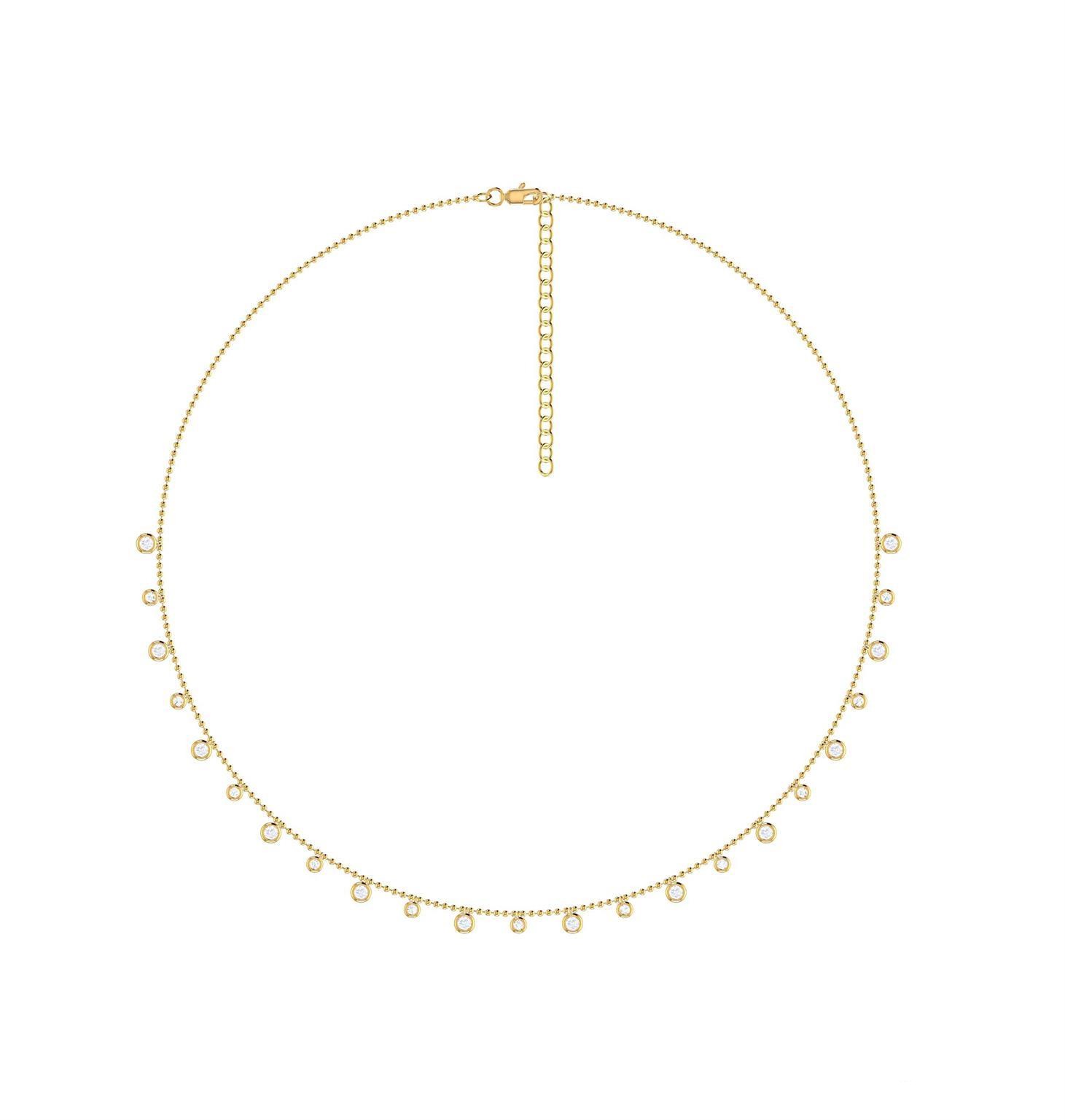 14k Yellow Gold Diamond Necklace
