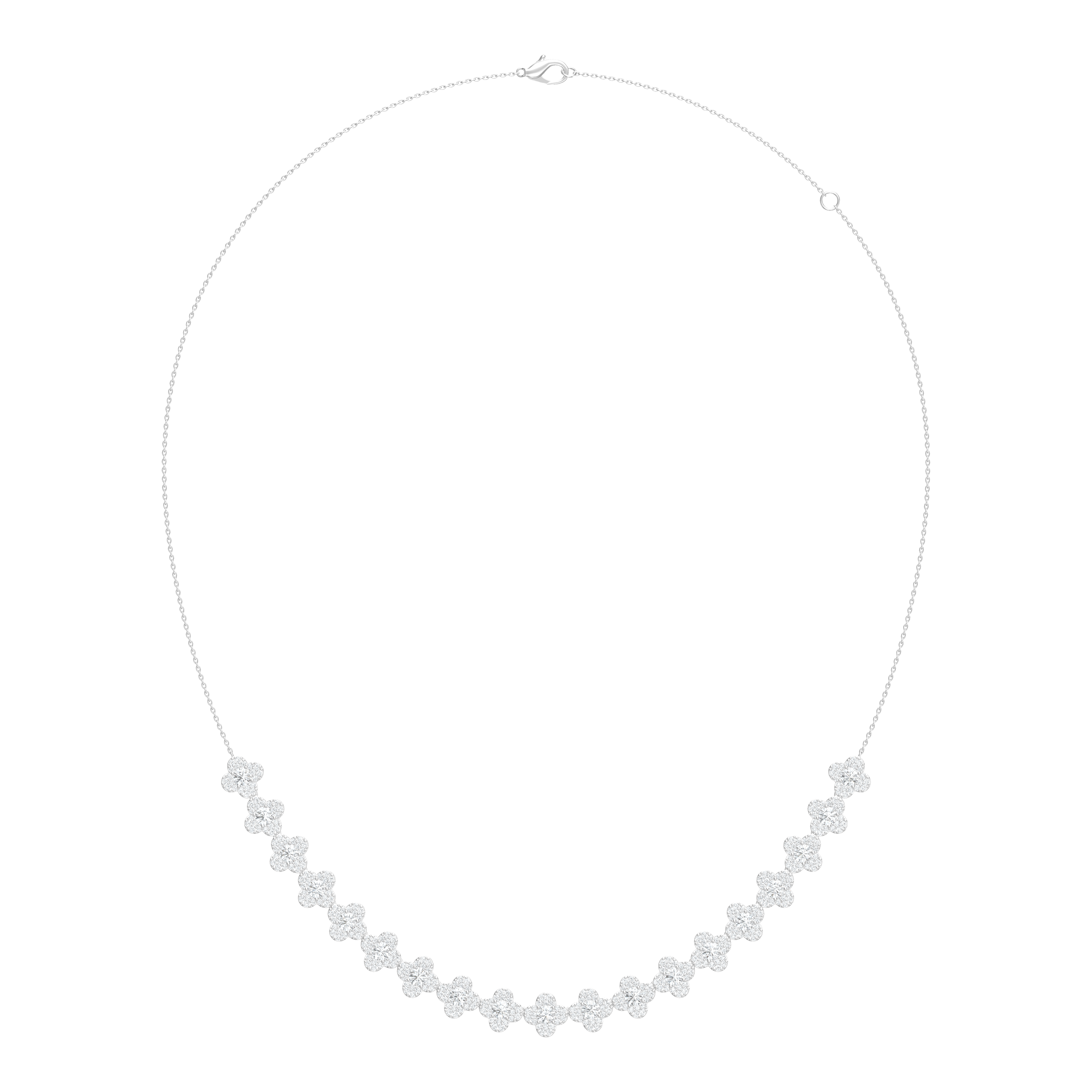 14k White Gold Diamond Necklace