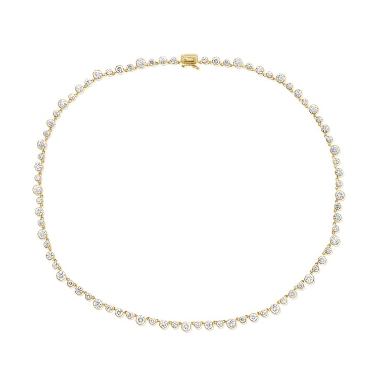 14k Yellow Gold Diamond Necklace