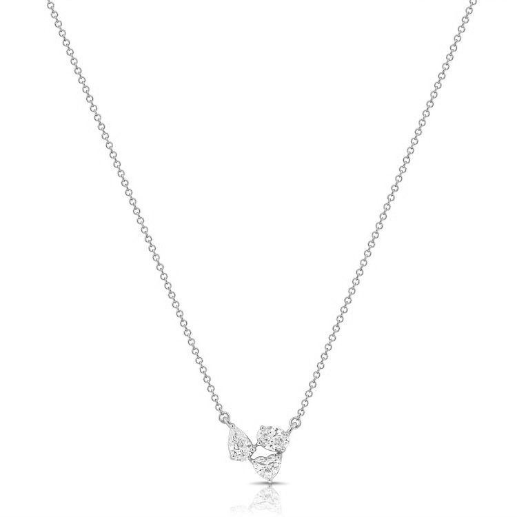 14k White Gold Diamond Necklace