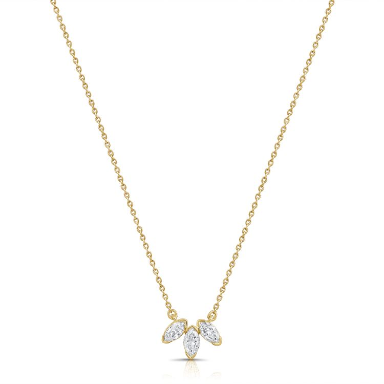 14k Yellow Gold Diamond Necklace