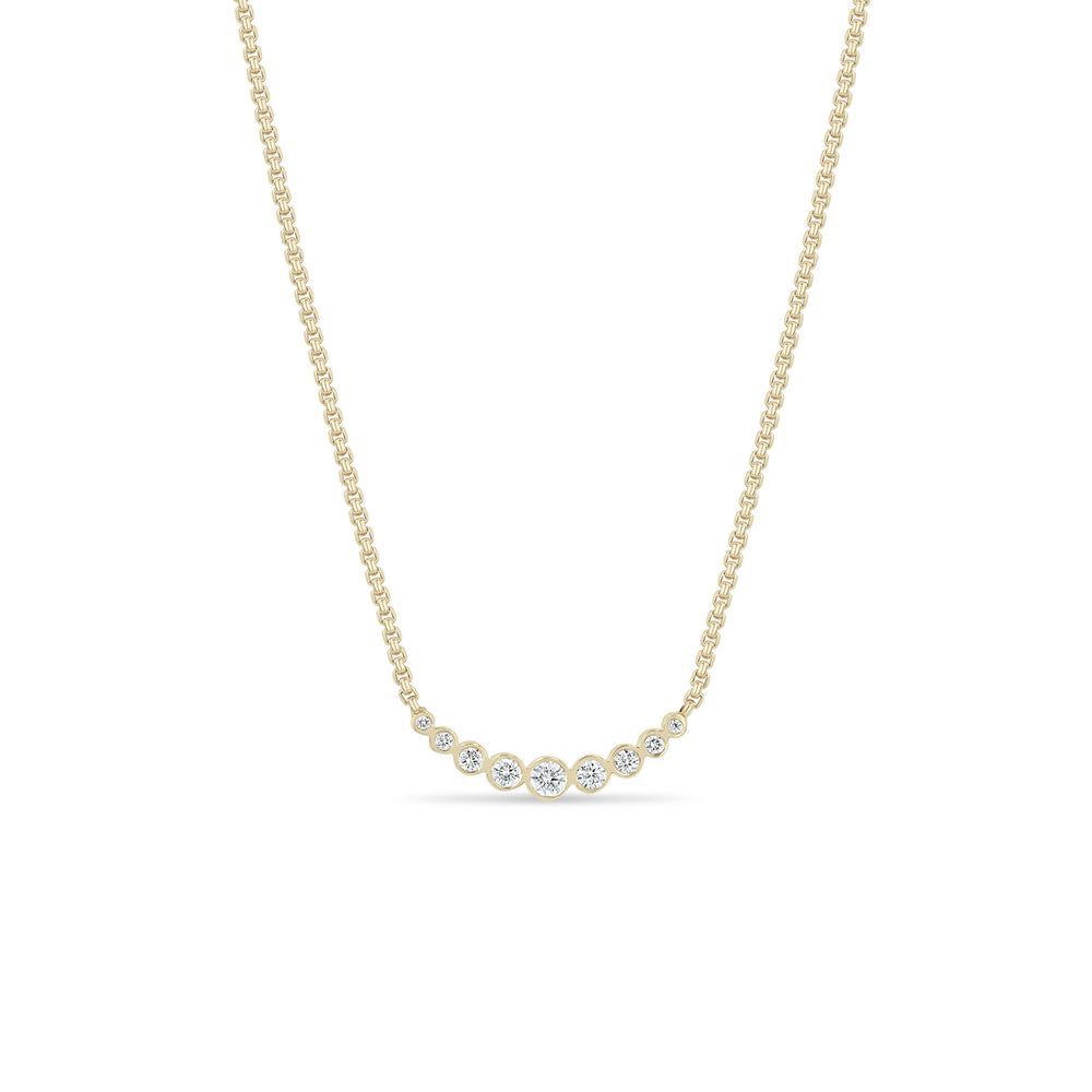 14k Yellow Gold Diamond Necklace