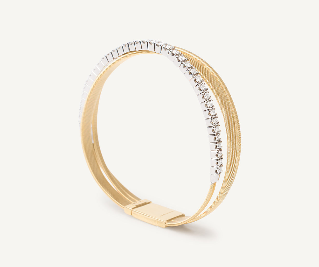 18k Two Tone Diamond Bracelet